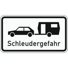  Zusatzzeichen Verkehrszeichen 1006-30 Schleudergefahr 412x750 mm, Alu 2 mm, RA3 12358597