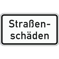  Zusatzzeichen Verkehrszeichen 1007-34 Straßenschäden 231x420 mm, Alu 2 mm, RA2 12357552
