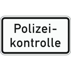  Zusatzzeichen Verkehrszeichen 1007-58 Polizeikontrolle 412x750 mm, Alu 2 mm, RA2 12357713