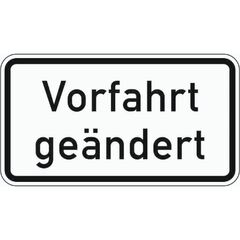  Zusatzzeichen Verkehrszeichen 1008-30 Vorfahrt geändert 330x600 mm, Alu 2 mm, RA3 12357534