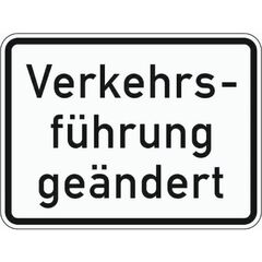  Zusatzzeichen Verkehrszeichen 1008-31 Verkehrsführung geändert 450x600 mm, Alu 2 mm, RA2 12358236