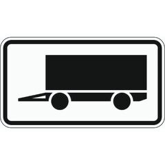  Zusatzzeichen Verkehrszeichen 1010-12 Kennzeichnung von Parkflächen, auf denen Anhänger auch länger als 14 Tage parken dürfen 231x420 mm, Alu 2 mm, RA3 12357706