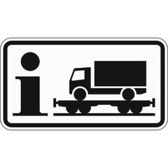  Zusatzzeichen Verkehrszeichen 1010-14 Information Rollende Landstraße 412x750 mm, Alu 2 mm, RA1 12357528