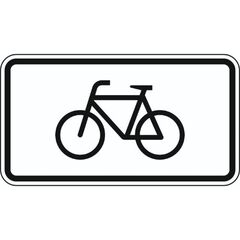  Zusatzzeichen Verkehrszeichen 1010-52 Radverkehr 231x420 mm, Alu 2 mm, RA1 12357525