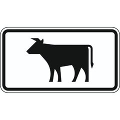  Zusatzzeichen Verkehrszeichen 1010-55 Viehtrieb 330x600 mm, Alu 2 mm, RA2 12357523