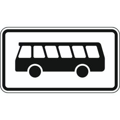  Zusatzzeichen Verkehrszeichen 1010-57 Kraftomnibus 231x420 mm, Alu 2 mm, RA2 12357522