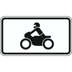  Zusatzzeichen Verkehrszeichen 1010-62 Krafträder, auch mit Beiwagen, Kleinkrafträder und Mopeds 412x750 mm, Alu 2 mm, RA3 12358039