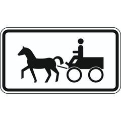  Zusatzzeichen Verkehrszeichen 1010-64 Gespannfuhrwerke 231x420 mm, Alu 2 mm, RA1 12358727