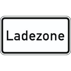  Zusatzzeichen Verkehrszeichen 1012-30 Ladezone 231x420 mm, Alu 2 mm, RA3 12357510