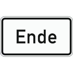  Zusatzzeichen Verkehrszeichen 1012-31 Ende 412x750 mm, Alu 2 mm, RA2 12357508