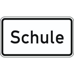  Zusatzzeichen Verkehrszeichen 1012-50 Schule 231x420 mm, Alu 2 mm, RA2 12357503