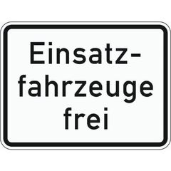  Zusatzzeichen Verkehrszeichen 1026-33 Einsatzfahrzeuge frei 450x600 mm, Alu 2 mm, RA3 12358344