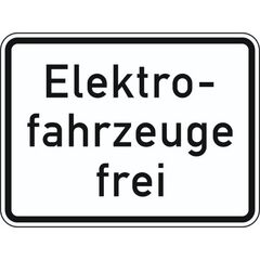  Zusatzzeichen Verkehrszeichen 1026-61 Elektrofahrzeuge frei 450x600 mm, Alu 2 mm, RA3 12357465