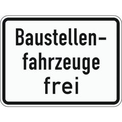  Verkehrsschilder und Straßenschilder ADCO Verkehrszeichen 1028-30 Baustellenfahrzeuge frei 450x600 mm, Alu 2 mm, RA2 12355876