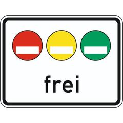  Zusatzzeichen Verkehrszeichen 1031-50 Freistellung vom Verkehrsverbot, rote, gelbe und grüne Plakette 450x600 mm, Alu 2 mm, RA1 12357635
