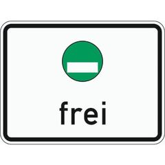  Zusatzzeichen Verkehrszeichen 1031-52 Freistellung v. Verkehrsverbot, grüne Plakette 450x600 mm, Alu 2 mm, RA3 12358500
