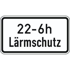  Zusatzzeichen Verkehrszeichen 1040-35 22-6h Lärmschutz 231x420 mm, Alu 2 mm, RA3 12357453