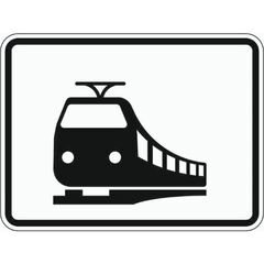  Zusatzzeichen Verkehrszeichen 1048-18 Nur Schienenbahnen 450x600 mm, Alu 2 mm, RA2 12358133