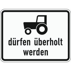  Zusatzzeichen Verkehrszeichen 1049-11 Kraftfahrzeuge u. Züge dürfen überholt werden, 315x420 mm, Alu 2 mm, RA3 12358648