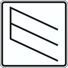 Zusatzzeichen Verkehrszeichen 1053-39 Schrägparker als Sinnbild 420x420 mm, Alu 2 mm, RA2 12357766