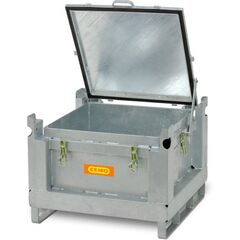  150 - Altbatteriebehälter Cemo Akku-Sammelbehälter aus Stahl 120 l, 71,5x71,5x58 cm 12383782
