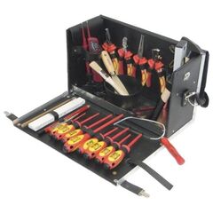  Elektro-Werkzeugsortiment in Ledertasche Ledertasche 14-L3, kpl. m. Elektro-Azubi-Werkzeugpaket 14, 26tlg 12361446