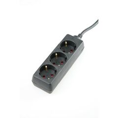  Steckdosenleisten as-Schwabe Steckdosenleiste 3-fach, 3m, schwarz, H05VV-F 3G1,5 12362507