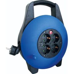  Kabelbox as-Schwabe Kabelbox schwarz/blau, Mini-Kabeltrommel, 15m H05VV-F 3G1,5, IP20 12362145