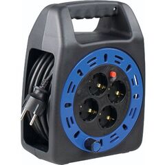  Kabelbox as-Schwabe Kompakttrommel KBS 204T schwarz/blau, 10m H05VV-F 3G1,5, IP20 12362150