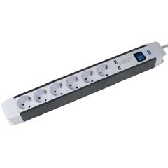  PROFI Steckdosenleisten as-Schwabe Steckdosenleiste FLASH 6-fach, mit USB-Port, 1,5 m 12362488