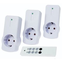  Multi-Stecker as-Schwabe Funksteckdose 3-er Set mit Fernbedienung 12362475