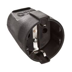  Steckvorrichtung 230V as-Schwabe Schutzkontakt-Kupplung, schwarz, max. Querschnitt 1,5mm² 12362602