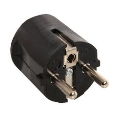  Steckvorrichtung 230V as-Schwabe Schutzkontakt-Winkelstecker, schwarz, 230 V 12362598