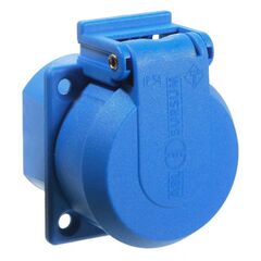  Steckdosen as-Schwabe Schutzkontakt-Einbausteckdose, blau, mit Klappdeckel 12362607