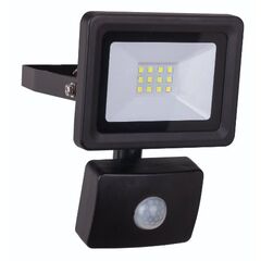  LED OptiLine as-Schwabe Optiline LED Strahler 10W mit Bewegungsmelder, 900 Lm, mit 1m H05RN-F 3F1,0 12362309