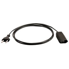 Verlängerung PVC 230V as-Schwabe Euro-Verlängerung 2m, H03VVH2-F 2×0,75, schwarz, IP20 12361984
