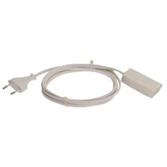  Verlängerung PVC 230V as-Schwabe Euro-Verlängerung 5m, H03VVH2-F 2×0,75, weiß, IP20 12361983