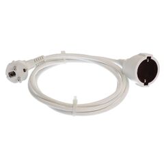  Verlängerung PVC 230V as-Schwabe PVC-Verlängerung 2m, H05VV-F 3G1,5, weiß, IP20 12361973