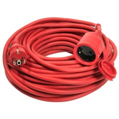  Verlängerung Gummi 230V as-Schwabe Rasenmäher-Verlängerungsleitung 20m, H05RR-F 3G1,5, rot, IP44 12361907