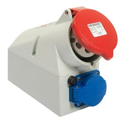  CEE Steckdosen as-Schwabe CEE Wand-Kombi-Dose 400V/32A, 5-polig mit G Sicherung 10A 12362100