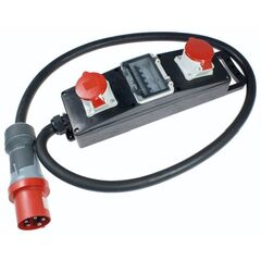  Baustromverteiler Serie S as-Schwabe Vollgummi-Steckdosenleiste S20+ 400V 63A, 2 m H07RN-F 5G16 12362123
