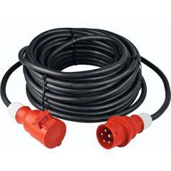  CEE Verlängerung Gummi 400V as-Schwabe CEE-Verlängerung 1,6m, schwarz, H07RN-F 5G4, 400V/32A/5polig 12362007