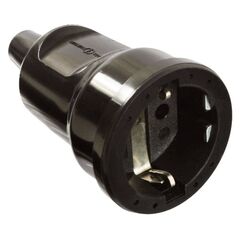  Steckvorrichtung 230V as-Schwabe PVC-Kupplung, schwarz, max. Querschnitt 1,5mm² 230V/16A 12362596