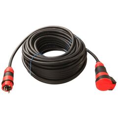  Verlängerung Gummi 230V as-Schwabe SCHUKOultra Pro Verlängerungsleitung 10m, H07RN-F 3G1,5, schwarz/rot, IP54 12361937