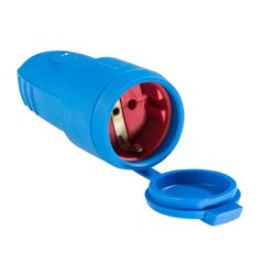  Steckvorrichtung 230V as-Schwabe Gummikupplung, blau, mit Schutzkappe 12362582