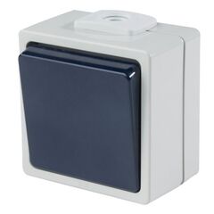  Aufputz-Schalter und Steckdosen as-Schwabe Aus-Wechselschalter, 2 Leitungseinführungen, IP 54 12362559