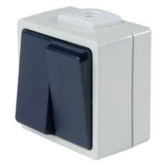  Aufputz-Schalter und Steckdosen as-Schwabe Serienschalter, 2 Leitungseinführungen, IP 54 12362560