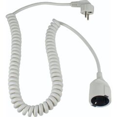  Verlängerung PVC 230V as-Schwabe Schutzkontakt-Spiralkabel 2-4m, H05VV-F 3G1,5, weiß, IP20 12361963