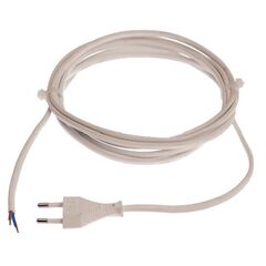 Anschlussleitung PVC as-Schwabe Euro-Anschlussleitung, weiß, 3m H03VVH2-F 2x0,75 12362380