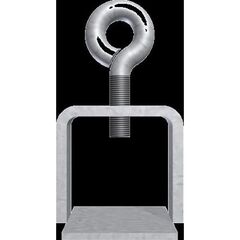  Schaftrohr und Schilderklemme Schake Schilderklemme, verzinkt, ohne Ösen / Haken, für 40 x 40 mm / Ø 42 mm Schaftrohr 12450075